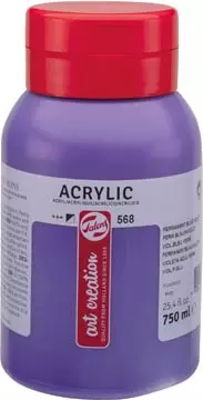 Een Talens Art Creation acrylverf flacon van 750 ml, permanentblauwviolet koop je bij ShopXPress