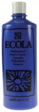 Een Talens Ecola plakkaatverf flacon van 1000 ml, donkerblauw koop je bij ShopXPress