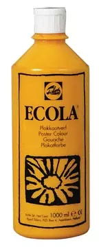 Een Talens Ecola plakkaatverf flacon van 1000 ml, geel koop je bij ShopXPress