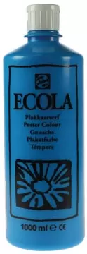 Een Talens Ecola plakkaatverf flacon van 1000 ml, lichtblauw koop je bij ShopXPress