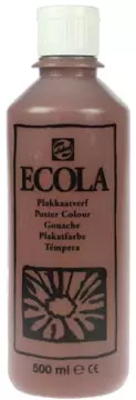 Een Talens Ecola plakkaatverf flacon van 500 ml, bruin koop je bij ShopXPress