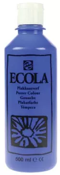 Een Talens Ecola plakkaatverf flacon van 500 ml, donkerblauw koop je bij ShopXPress