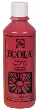 Een Talens Ecola plakkaatverf flacon van 500 ml, karmijn koop je bij ShopXPress