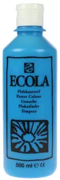 Een Talens Ecola plakkaatverf flacon van 500 ml, lichtblauw koop je bij ShopXPress