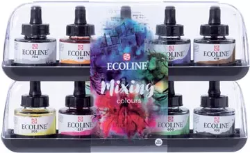 Een Talens Ecoline waterverf flacon van 30 ml, set van 10 flacons in geassorteerde kleuren koop je bij ShopXPress