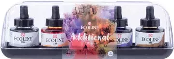 Een Talens Ecoline waterverf flacon van 30 ml, set van 5 flacons in additionele kleuren koop je bij ShopXPress