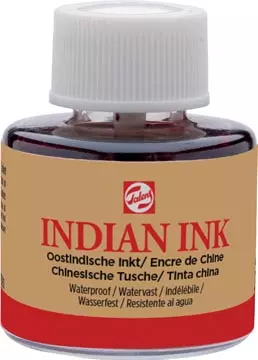 Een Talens Oostindische inkt, flesje van 11 ml, zwart koop je bij ShopXPress