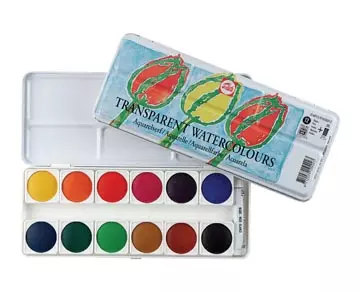 Een Talens aquarelverf, doos met 12 napjes koop je bij ShopXPress