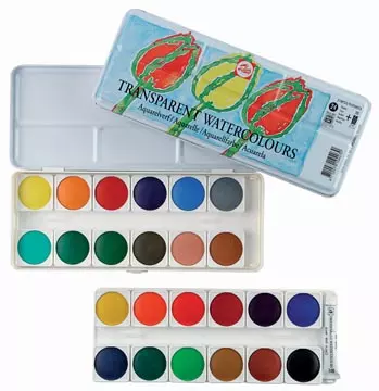 Een Talens aquarelverf, doos met 24 napjes koop je bij ShopXPress