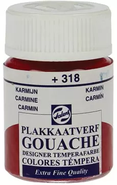 Een Talens plakkaatverf Extra Fijn flacon van 16 ml, karmijn koop je bij ShopXPress