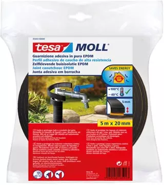 Een Tesa Moll buisisolatie EPDM, 5 m x 20 mm, zwart koop je bij ShopXPress