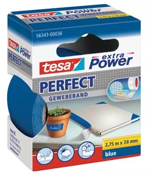 Een Tesa extra Power Perfect, ft 38 mm x 2,75 m, blauw koop je bij ShopXPress