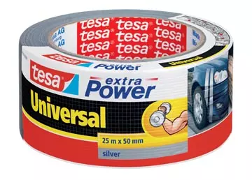 Een Tesa extra Power Universal, ft 50 mm x 25 m, grijs koop je bij ShopXPress