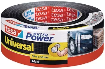 Een Tesa extra Power Universal, ft 50 mm x 50 m, zwart koop je bij ShopXPress