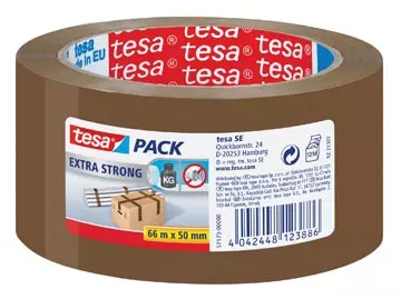 Een Tesa verpakkingsplakband Extra Strong, ft 50 mm x 66 m, PVC, bruin koop je bij ShopXPress