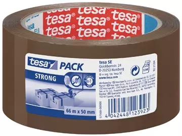 Een Tesa verpakkingsplakband Strong, ft 50 mm x 66 m, uit PP, bruin koop je bij ShopXPress