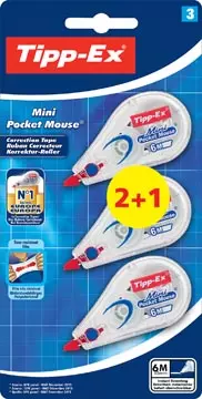 Een Tipp-Ex correctieroller Mini Pocket Mouse, blister met 2 + 1 gratis koop je bij ShopXPress