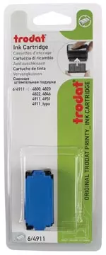 Een Trodat vervangkussen blauw, voor stempel 4911/4820/4822/4846, blister met 2 stuks koop je bij ShopXPress