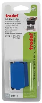 Een Trodat vervangkussen blauw, voor stempel 4912, blister met 2 stuks koop je bij ShopXPress