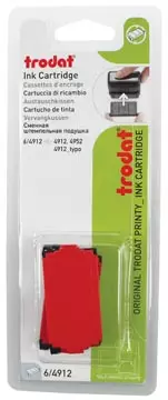 Een Trodat vervangkussen rood, voor stempel 4912, blister met 2 stuks koop je bij ShopXPress