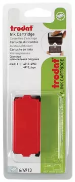 Een Trodat vervangkussen rood, voor stempel 4913, blister met 2 stuks koop je bij ShopXPress