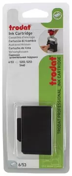 Een Trodat vervangkussen zwart, voor stempel 5440/5440L/5203, blister met 2 stuks koop je bij ShopXPress