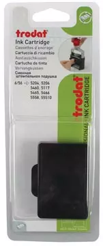 Een Trodat vervangkussen zwart, voor stempel 5460/5460L/5204/5206/5117, blister met 2 stuks koop je bij ShopXPress