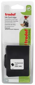 Een Trodat vervangkussen zwart, voor stempel 5480/5208, blister met 2 stuks koop je bij ShopXPress