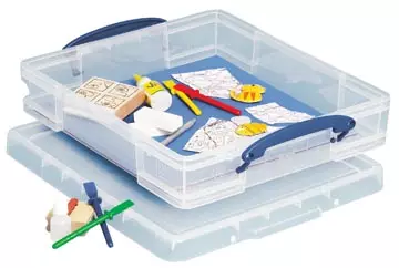 Een Really Useful Box opbergdoos 7 liter met divider, transparant koop je bij ShopXPress