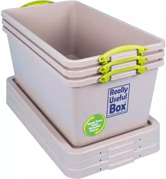 Een Really Useful Box Recycled opbergdoos 82 l, nestbaar, grijs koop je bij ShopXPress