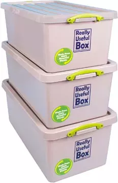 Een Really Useful Box Recycled opbergdoos 82 l, nestbaar, grijs koop je bij ShopXPress