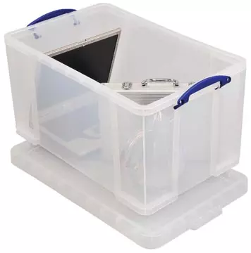 Een Really Useful Box opbergdoos 84 liter, transparant koop je bij ShopXPress