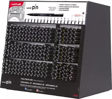 Een Uni Pin fineliner, display van 240 stuks, zwart koop je bij ShopXPress