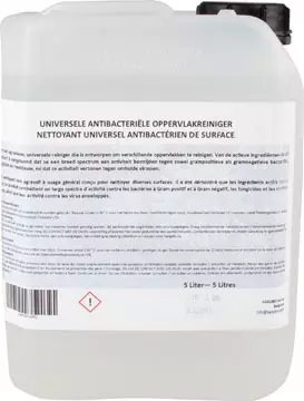 Een Universele antibacteriële oppervlaktereiniger, bidon van 5 liter koop je bij ShopXPress