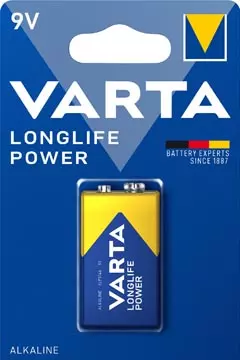 Een Varta batterij Longlife Power 9V, blister van 1 stuk koop je bij ShopXPress