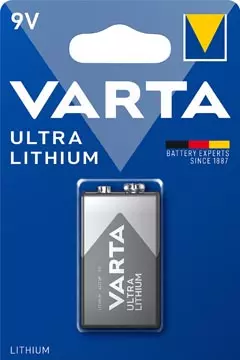 Een Varta batterij Ultra Lithium 9V, blister van 1 stuk koop je bij ShopXPress