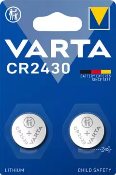 Een Varta knoopcel Lithium CR2430, blister van 2 stuks koop je bij ShopXPress