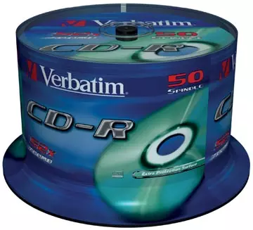 Een Verbatim CD recordable Extra Protection, spindel van 50 stuks koop je bij ShopXPress