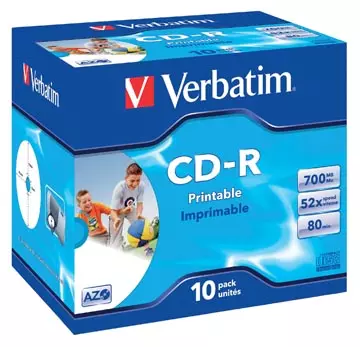 Een Verbatim CD recordable, doos van 10 stuks, individueel verpakt (Jewel Case) koop je bij ShopXPress