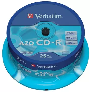 Een Verbatim CD recordable, spindel van 25 stuks koop je bij ShopXPress