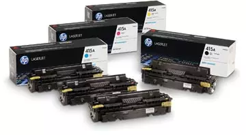 Een HP toner 415A, 2.100 pagina's, OEM W2032A, geel koop je bij ShopXPress