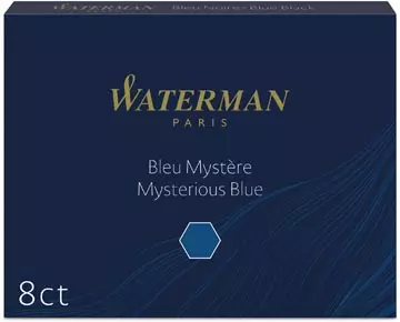 Een Waterman inktpatronen Standard blauw-zwart, pak van 8 stuks koop je bij ShopXPress