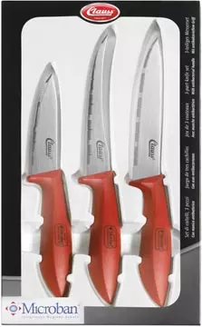 Vous pouvez acheter un Westcott Clauss set de couteaux de cuisine, boîte de 3 pièces, rouge chez Supplierz BV