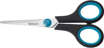 Een Westcott schaar Softgrip 14 cm, symmetrische ogen, blauw/zwart koop je bij ShopXPress