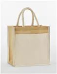 Cotton Pocket Natural Starched Jute Midi Tote