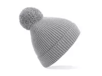 Engineered Knit Ribbed Pom Pom Beanie