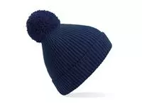 Engineered Knit Ribbed Pom Pom Beanie