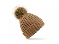 Fur Pop Pom Chunky Beanie