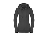 Ladies&#39; Authentic Melange Zipped Hood Sweat