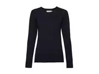 Ladies&#39; Crew Neck Knitted Pullover